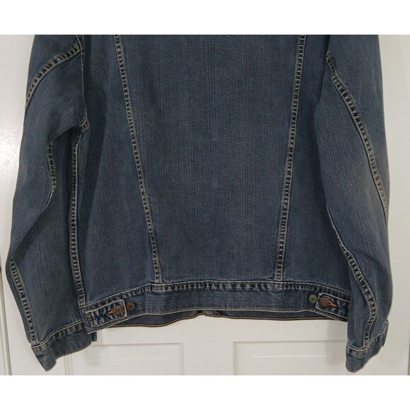 Levis Mens Denim Blue Jacket XL Standard Trucker Comfort Everyday Wear - Picture 13 of 16